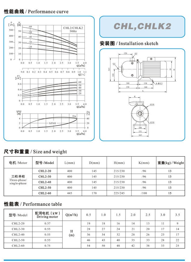 臥式多級離心泵