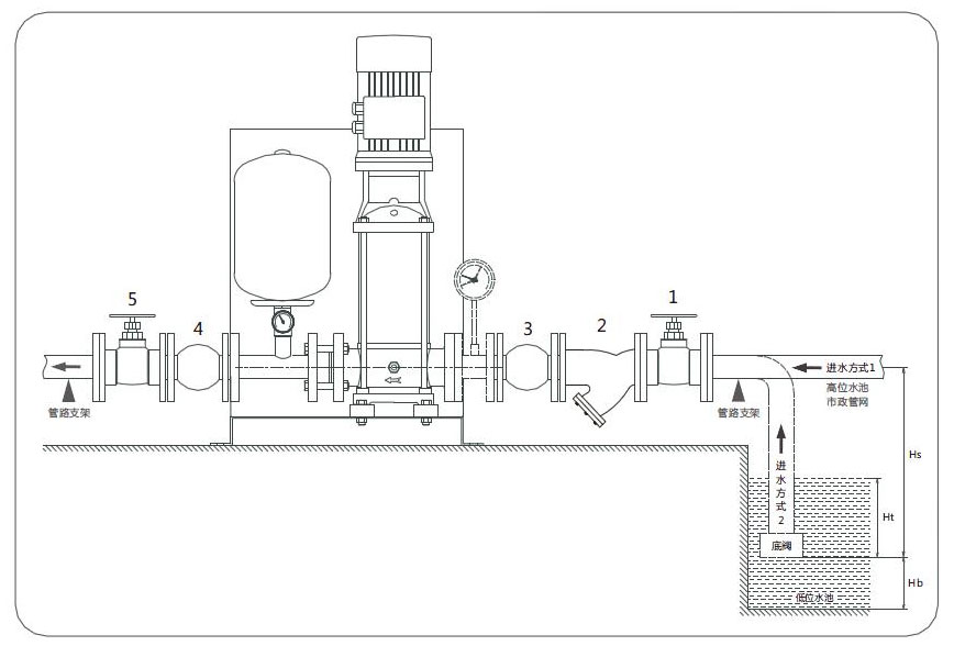 增壓泵安裝示意圖